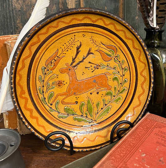 GMS-1560 Shooner Redware Stag Plate