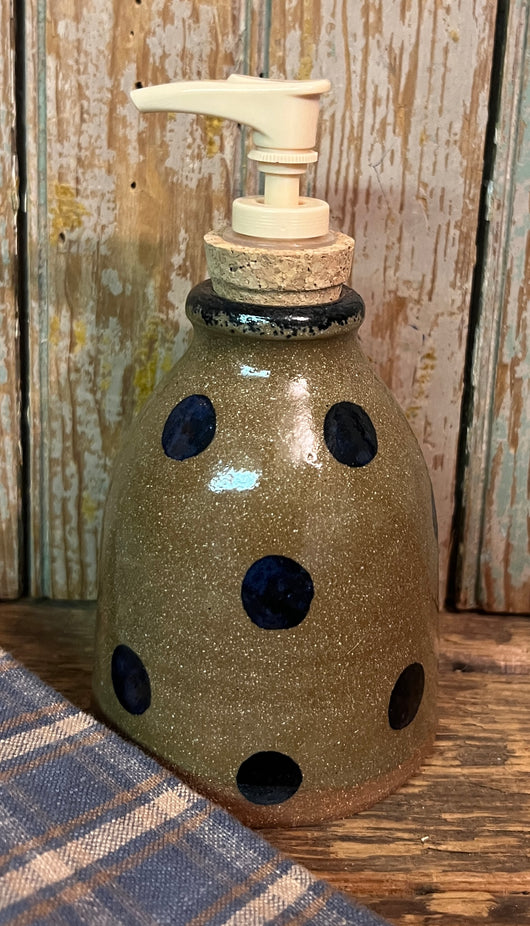 CC-2463 Pottery Soap Pump Dispenser - Dots