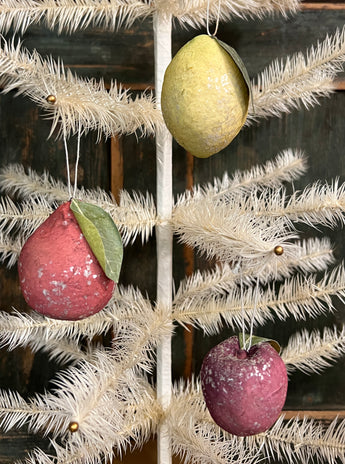 ER-E04 Hand-made Spun Cotton Fruit Ornaments - Set of 3
