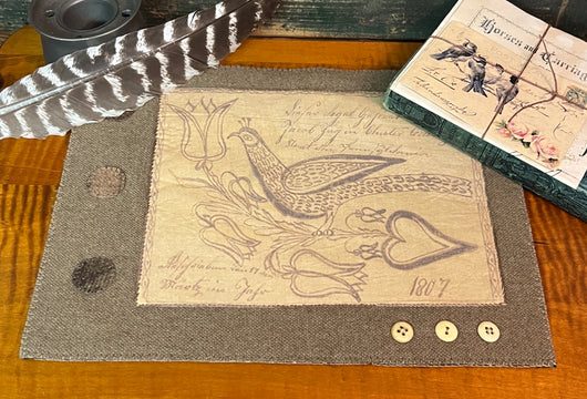 PB-303 Folkart Bird Wool Mat