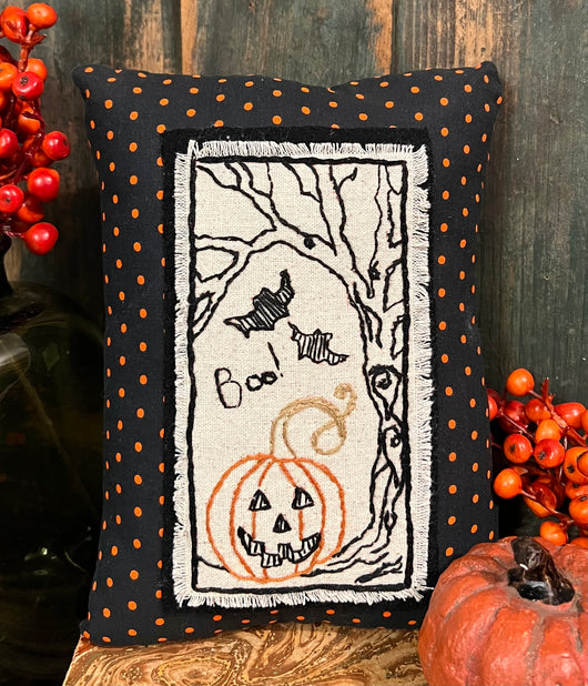 DD-112 Boo Embroidered Pillow