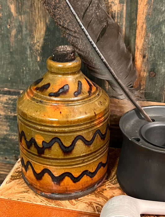 GMS-1395 Shooner Redware Inkpot - Wood Fired