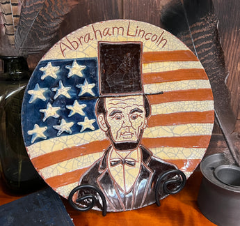 DTS-233 Abraham Lincoln Redware Plate