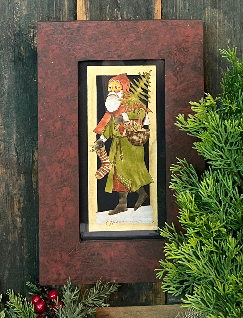 PJH393 Santa & Goodies Framed Paper Cutting Circa Home Living