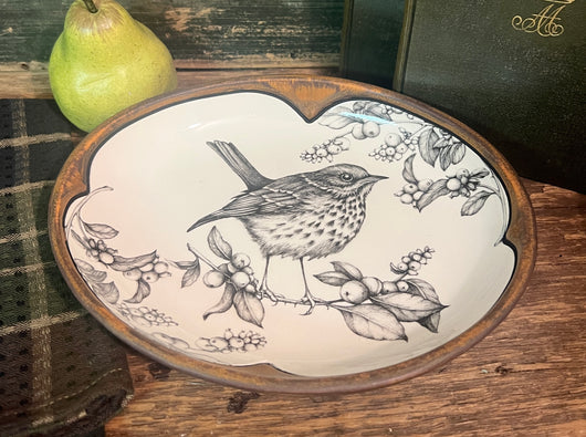 LZ-S1 Small Serving Dish - Hermit Thrush