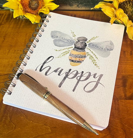 PBK-101755 Bee Happy Spiral Notebook