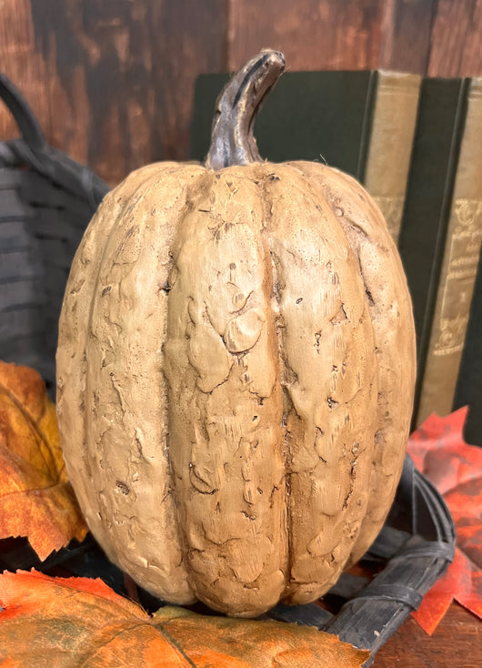 RA-148 Medium Tall Beige Paper Mache Pumpkin