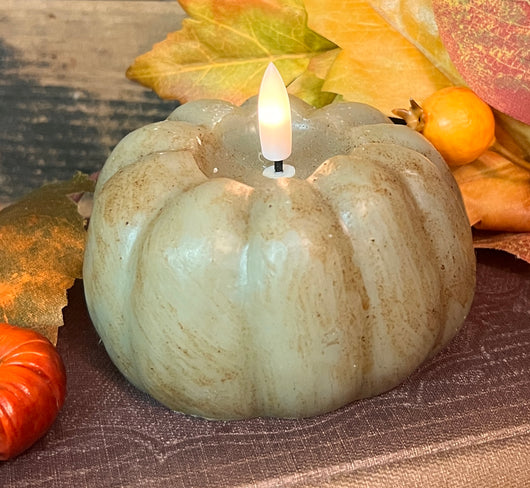 RA-175 Small Green Pumpkin Flame Candle
