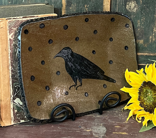 CC-2488 Pottery Crow Plate