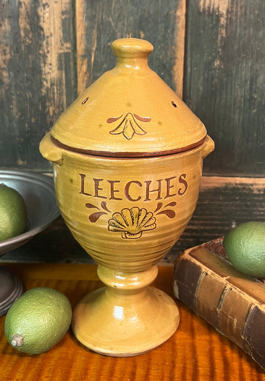 EJS-144 Covered Leeches Jar - Yellow