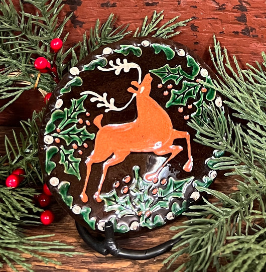 DTS-200 Redware Leaping Stag Mini Plate