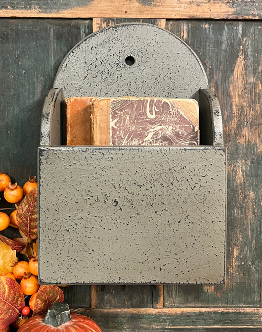 PEN-06P Small Hanging Wall Box - Pewter over Black