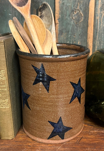 CC-2337 Pottery Large Crock with Stars