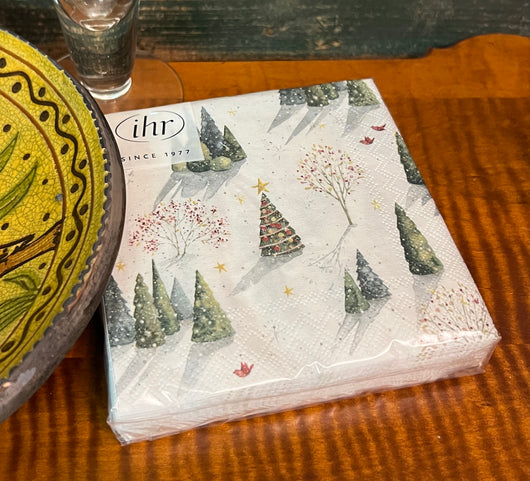 BI-05 Paper Cocktail Napkins - Holiday Tree
