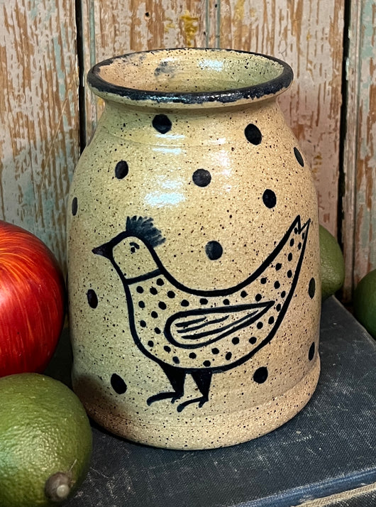 CC-2465 Small Pottery Crock - Bird