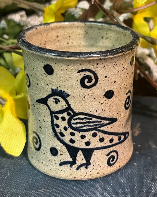 CC-2452 Pottery Bird Mini Crock