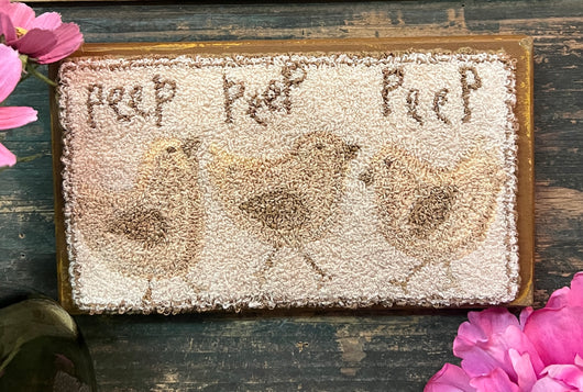 DD-241 Punch Needle Peep Peep Peep on Wood