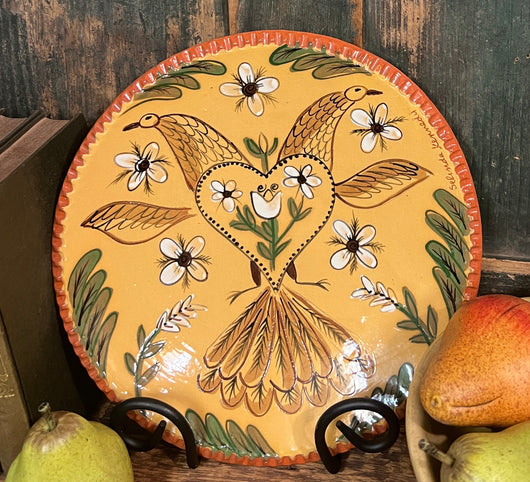 KR-01 Distelfink Redware Plate