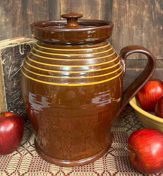 NV-839 Redware Covered Pot