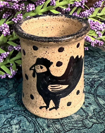 CC-2328 Pottery Rooster Mini Crock
