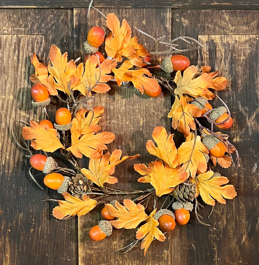 CG-2014 Faux Harvest Acorns Wreath