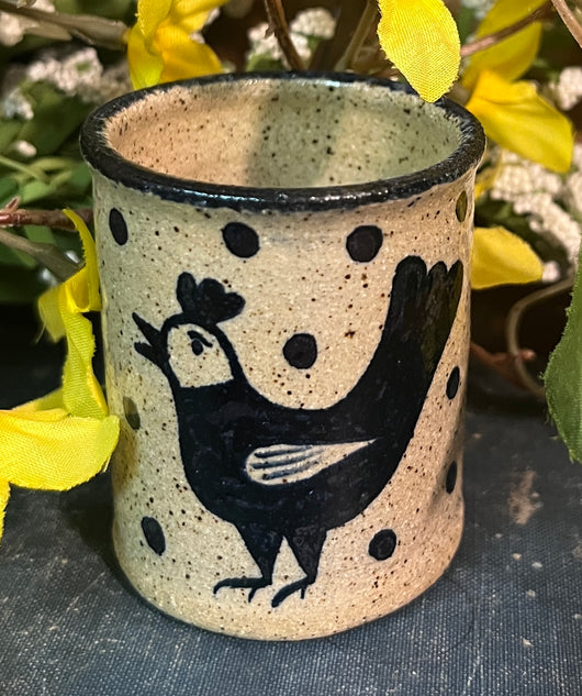 CC-2453 Pottery Rooster Mini Crock