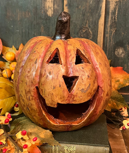 RA-172 Carved Paper Mache Pumpkin