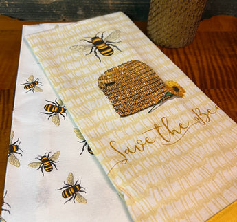BI-07 Save the Bees Dish Towels - Set of 2