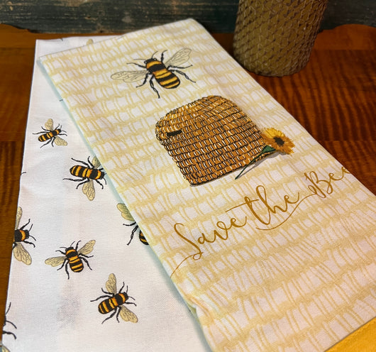 BI-07 Save the Bees Dish Towels - Set of 2