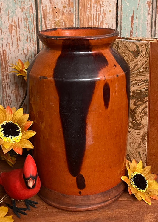 GMS-V119 Vintage Shooner Redware Canister