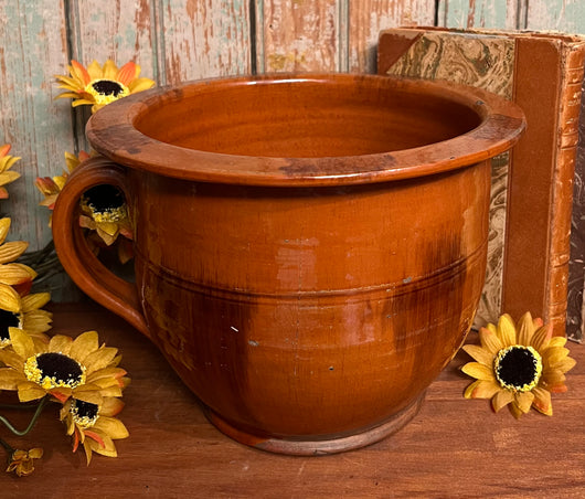 GMS-V118 Vintage Shooner Redware Pot