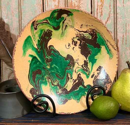 GMS-V130 Vintage Shooner Redware Plate