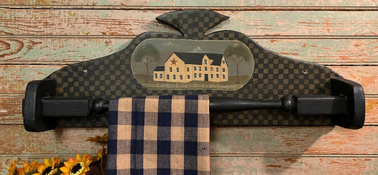 NV-673 Hand-painted Wood Towel Bar