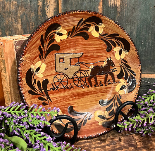 NV-658 Buggy Ride Redware Plate