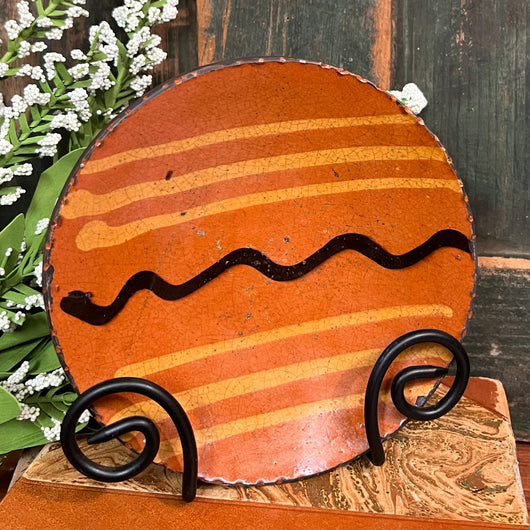 GMS-V12 Vintage Shooner Redware Plate