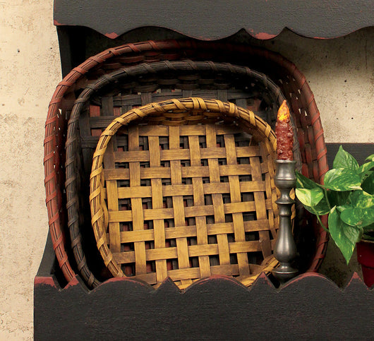 BG-S3 Set of 3 Flat Baskets