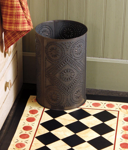 IR-WD Punched Diamond Design Tin Wastebasket