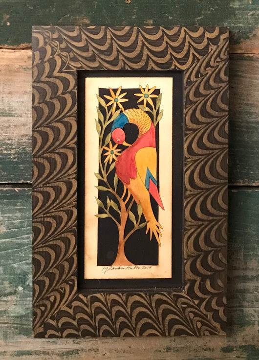 PJH-13 Distlefink Framed Paper Cutting