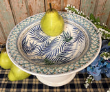 SE-106 Pottery Cake/Fruit Stand with Delft Design