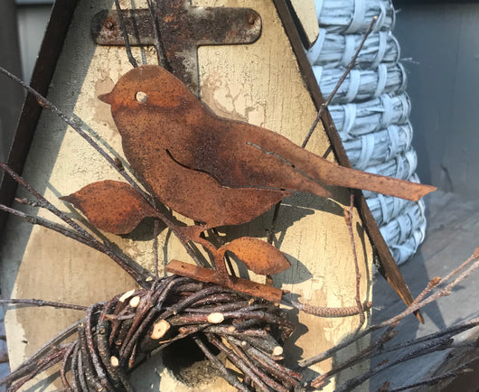 EG-BL Rusty Bird with Leaves