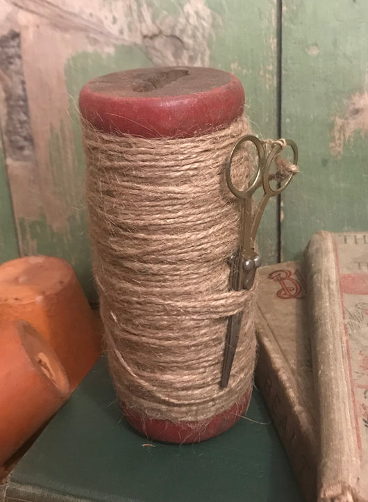 KA-S01 Antique Spool with Twine & Scissors
