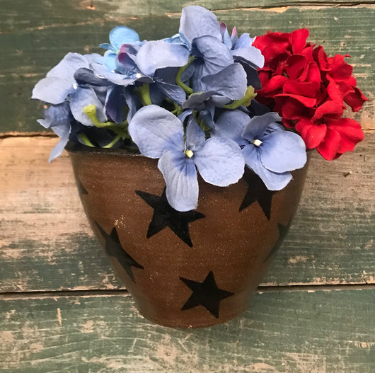 CC-2042 Pottery Wall Pocket - Stars