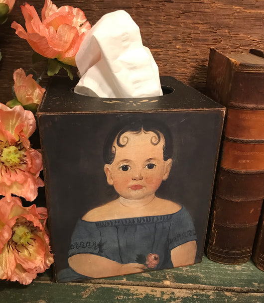 NV-TC4 Girl in Blue Dress Tissue Cover
