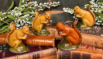 GMS-1291 Shooner Redware Squirrel Figurines