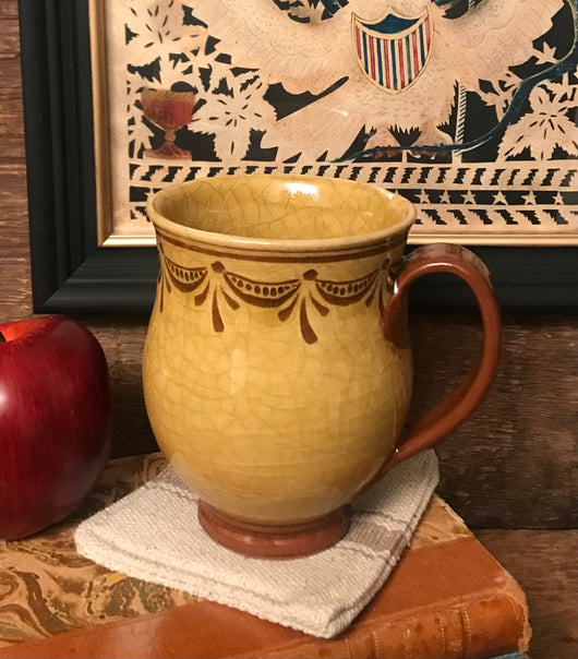 SE-98 Redware Baluster Mug with Swag Design