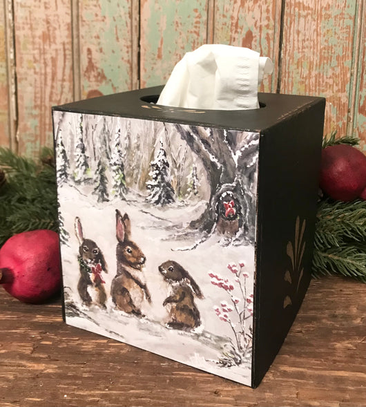 MKM-TC8 Winter Bunnies Tissue Cover