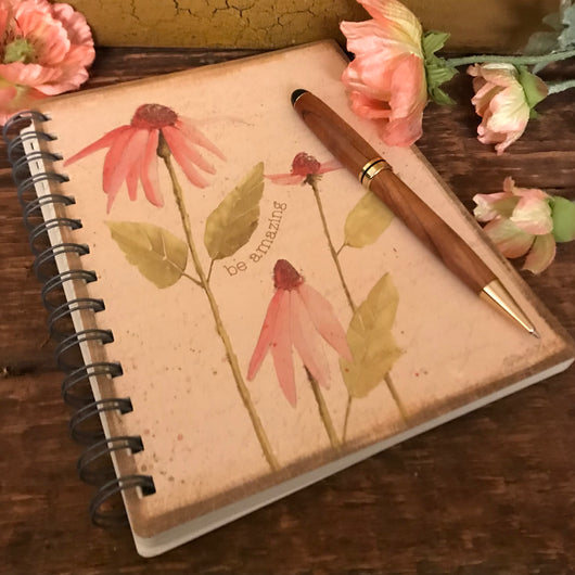 PBK-102827 Pink Coneflowers Spiral Notebook