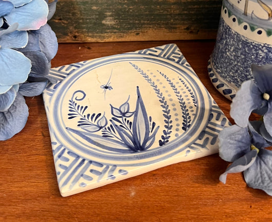 SE-177 Pottery Delft Trivet Tile