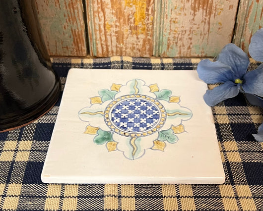 SE-117A Pottery Delft Trivet Tile