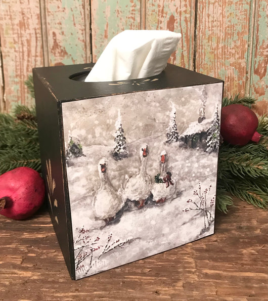 MKM-TC7 Three Merry Geese Tissue Cover